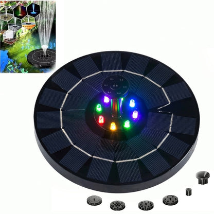 SolarRipple – Garden Fountain System – Colorful Lighting Edition / Buy 1