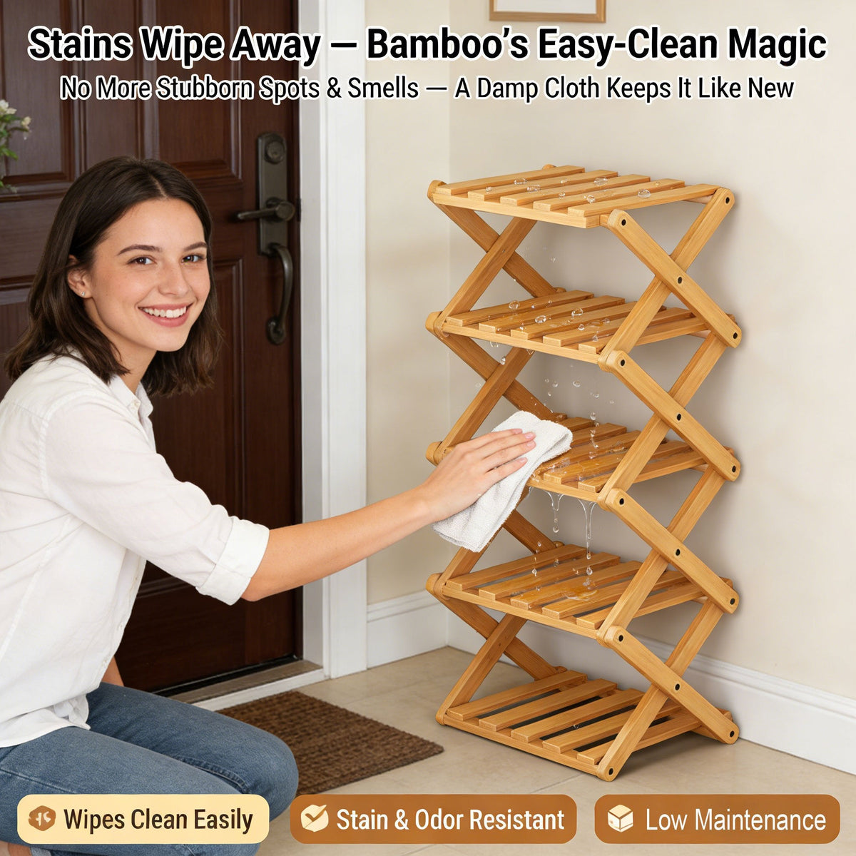 The 9-Tier No-Assembly Bamboo Rack ! – image 5