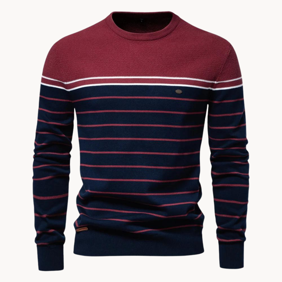 Atlantic Stripe Cotton Sweater – image 7