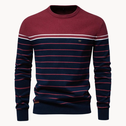 Atlantic Stripe Cotton Sweater – image 7