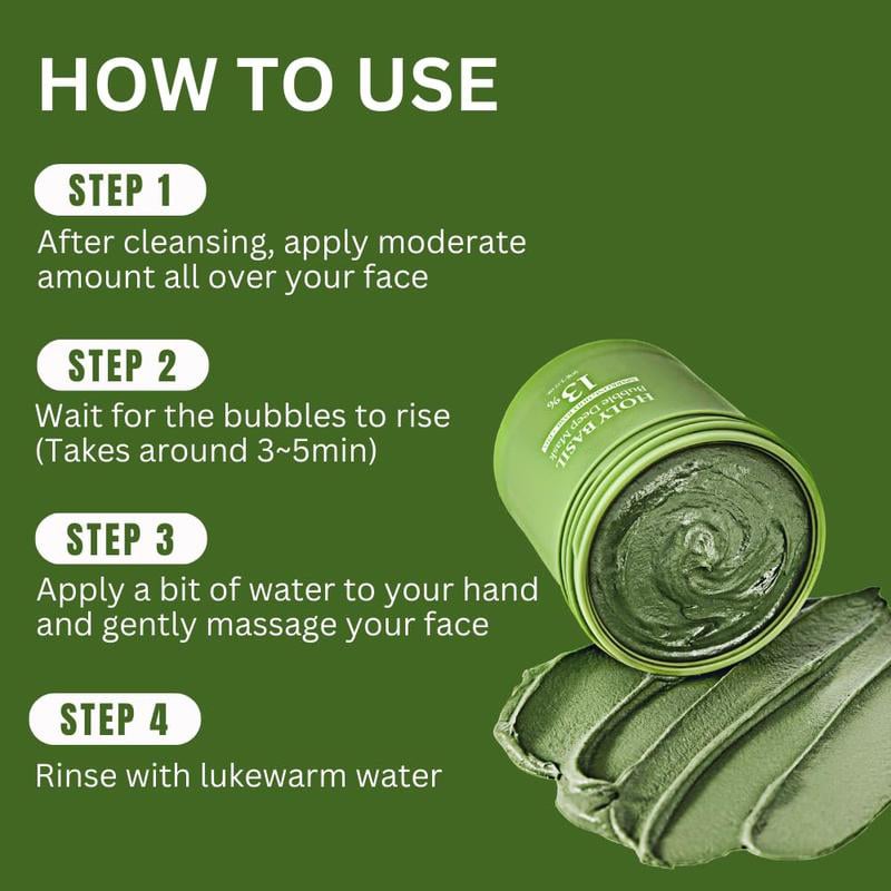 HerbaGlow – Holy Basil Bubble Deep Cleansing Mask – image 8