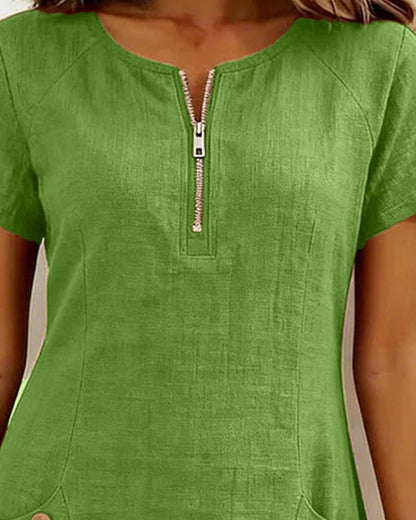 UrbanBreeze Zip – Everyday Cotton-Line Dress – image 10
