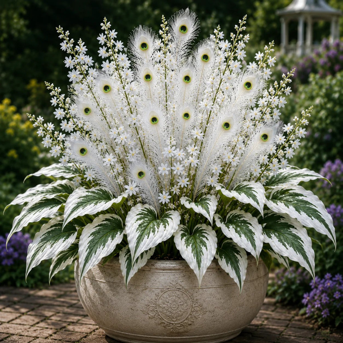 FlameFeather – Peacock Hosta Bulbs – White / Starter Garden Set(200 pcs)