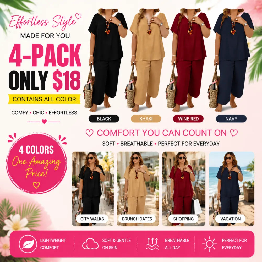 SoftEase – Relaxed Fit Outfit Set – 4-SETS A / XS