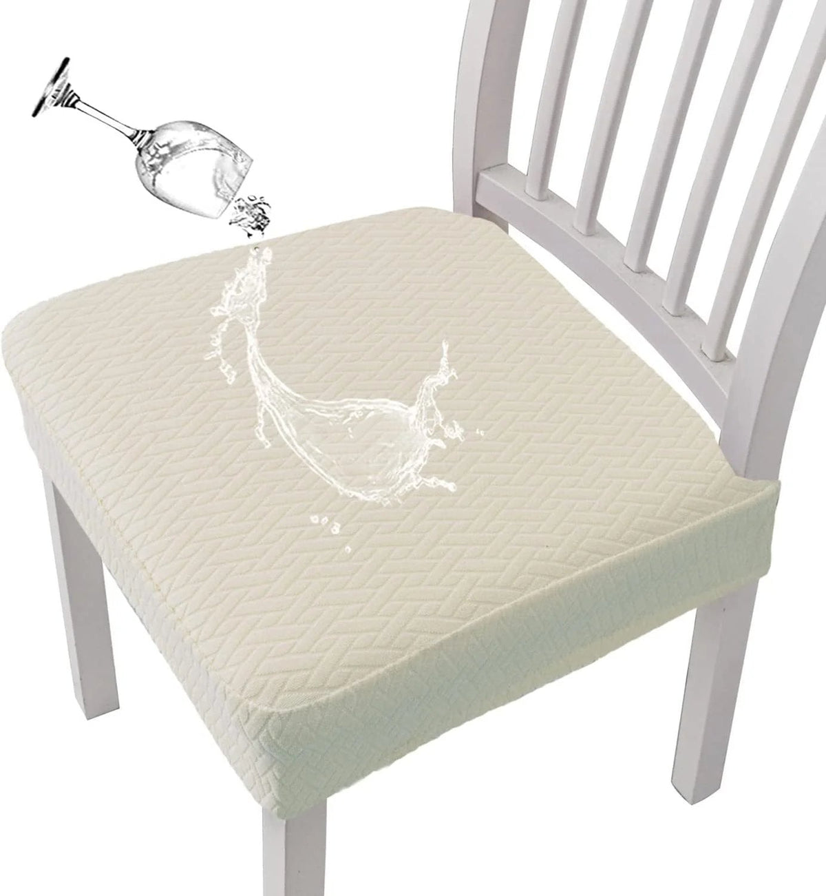 ChairEase – Washable Jacquard Chair Protector – Beige