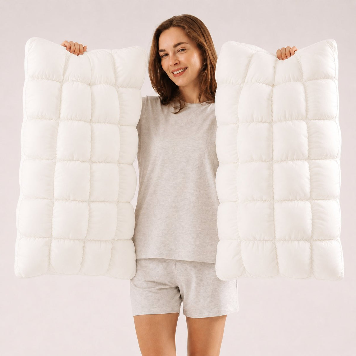 Mellow Puff - Cloud Comfort Pillow – White / King