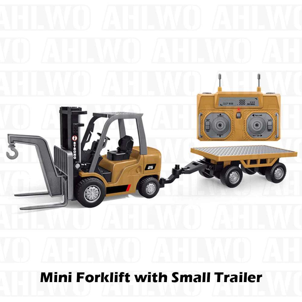 TitanMover – Mini Desktop RC Construction Forklift – Mini Forklift + Mini Trailer