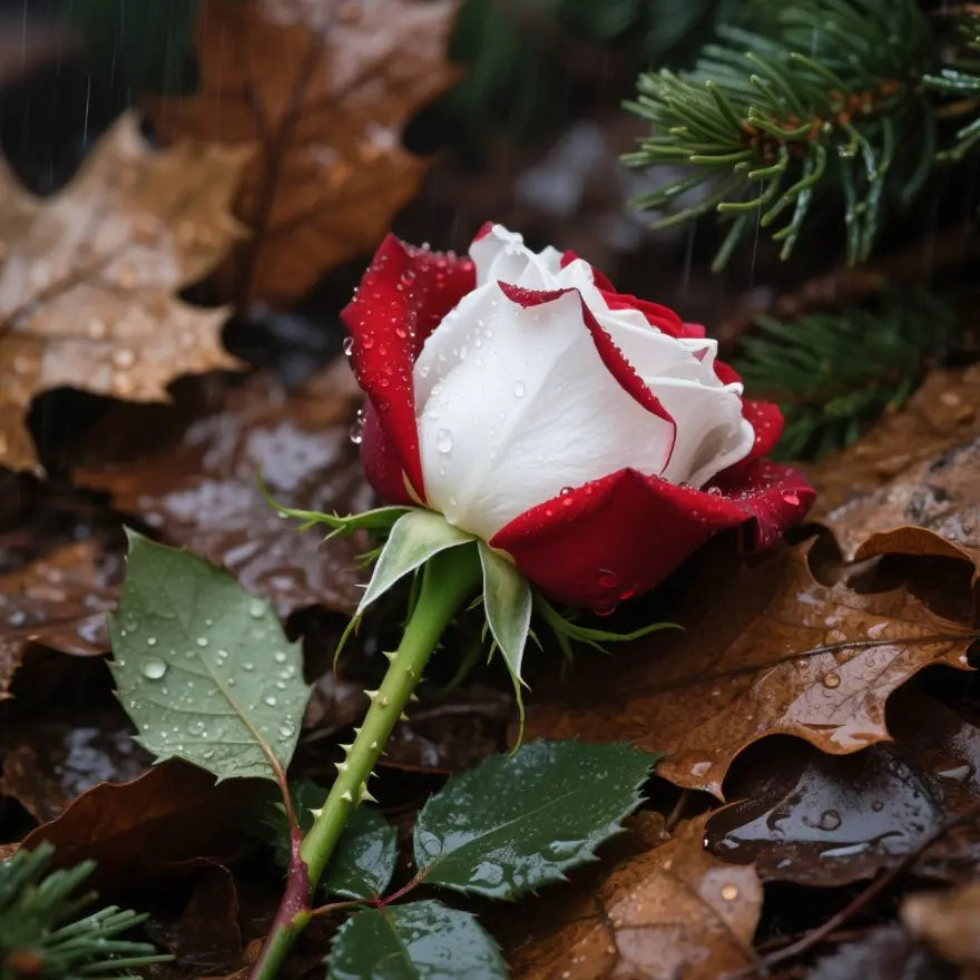 RoseLuxe – Rare Twin Red White Rose Flower Seeds – image 12