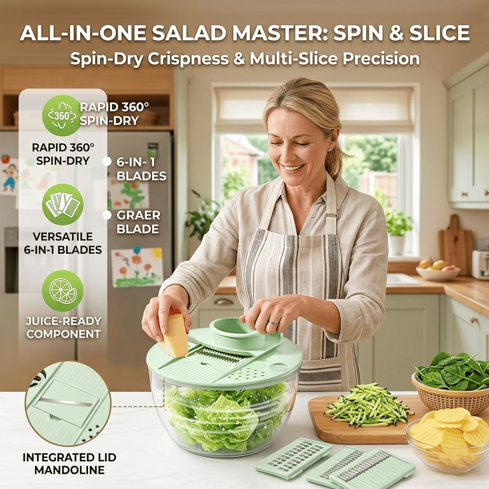 PrepMaster – All-in-One Salad Chopper Tool – Fresh green / Buy 1