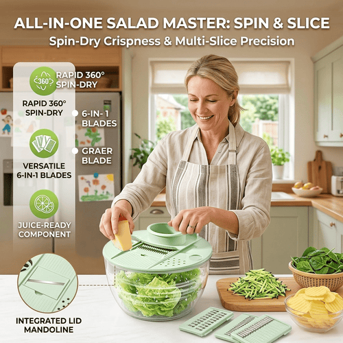 PrepMaster – All-in-One Salad Chopper Tool – Fresh green / Buy 1