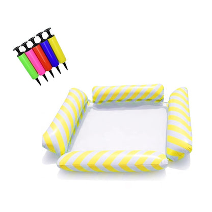 SunFloat Elite – Water Relax Hammock – diagonal stripes - yellow