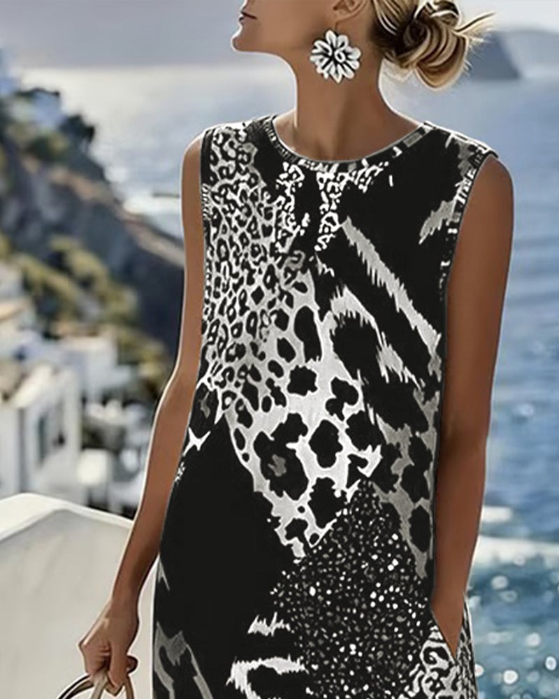 SavannaChic Midi – Leopard Shift Dress – image 6