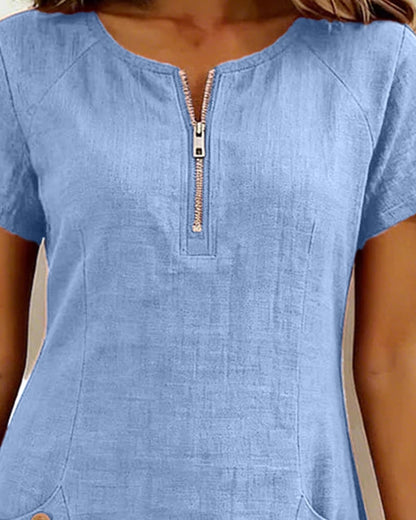 UrbanBreeze Zip – Everyday Cotton-Line Dress – image 20