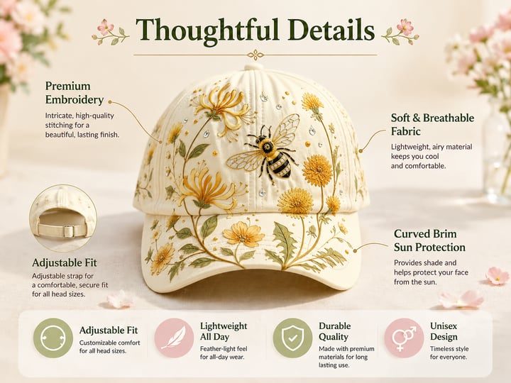 FloraBee – Aesthetic Garden Cap – image 12