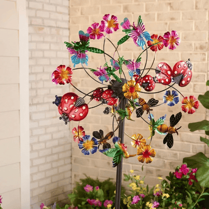 Outdoors Wind Spinners with Decorative Flowers(Includes bracket) – image 8