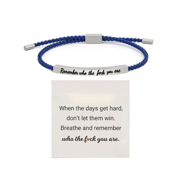 SoulSpeak – A Bracelet of Encouragement & Strength – Silver / Blue