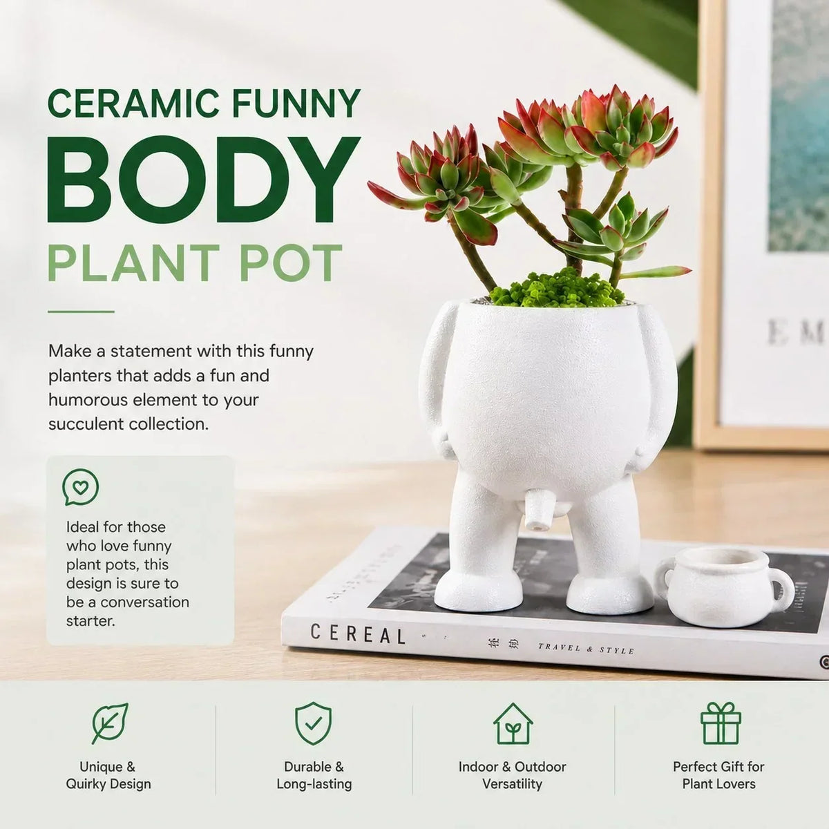 BloomSilhouette – Ceramic Plant Pot – image 4