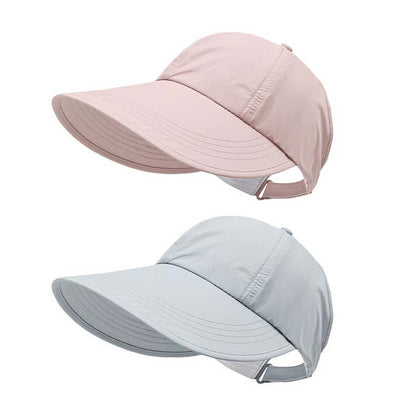 ShadeCore – Elegant UV Protection Sun Hat – Pink + Sky Blue