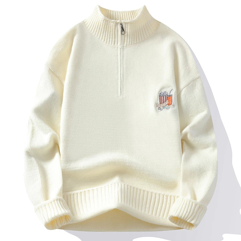 Evan's Stylish Zipper – Beige / XS