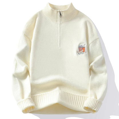 Evan's Stylish Zipper – Beige / XS