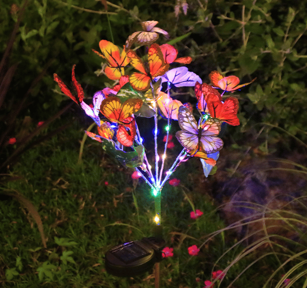 BloomLuxe – Solar Dancing Butterfly Lights – Four color lights