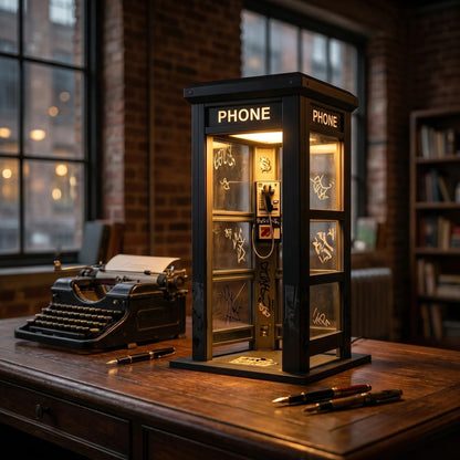 NoirBooth Glow - Vintage Phone Booth Ambient Lamp – image 8