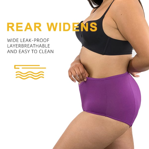 PureWear – Leak Proof High Waist Period Panties – Purple*3 Pcs / L(UK4-8)(88-120lbs)