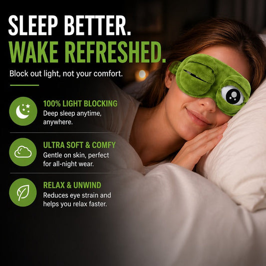 FroggyNap – Funny 3D Frog Sleep Mask – Buy Single