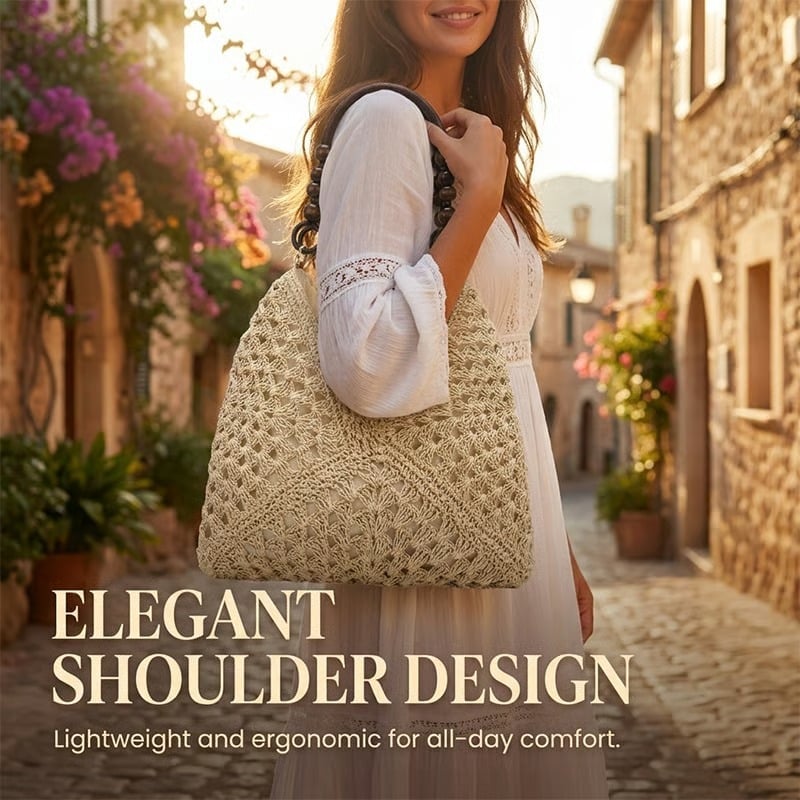 PalmAura - Straw Shoulder Bag – image 3