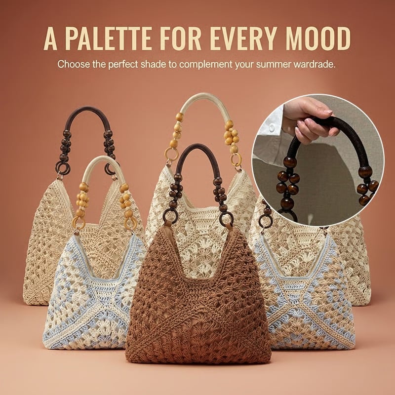 PalmAura - Straw Shoulder Bag – image 6