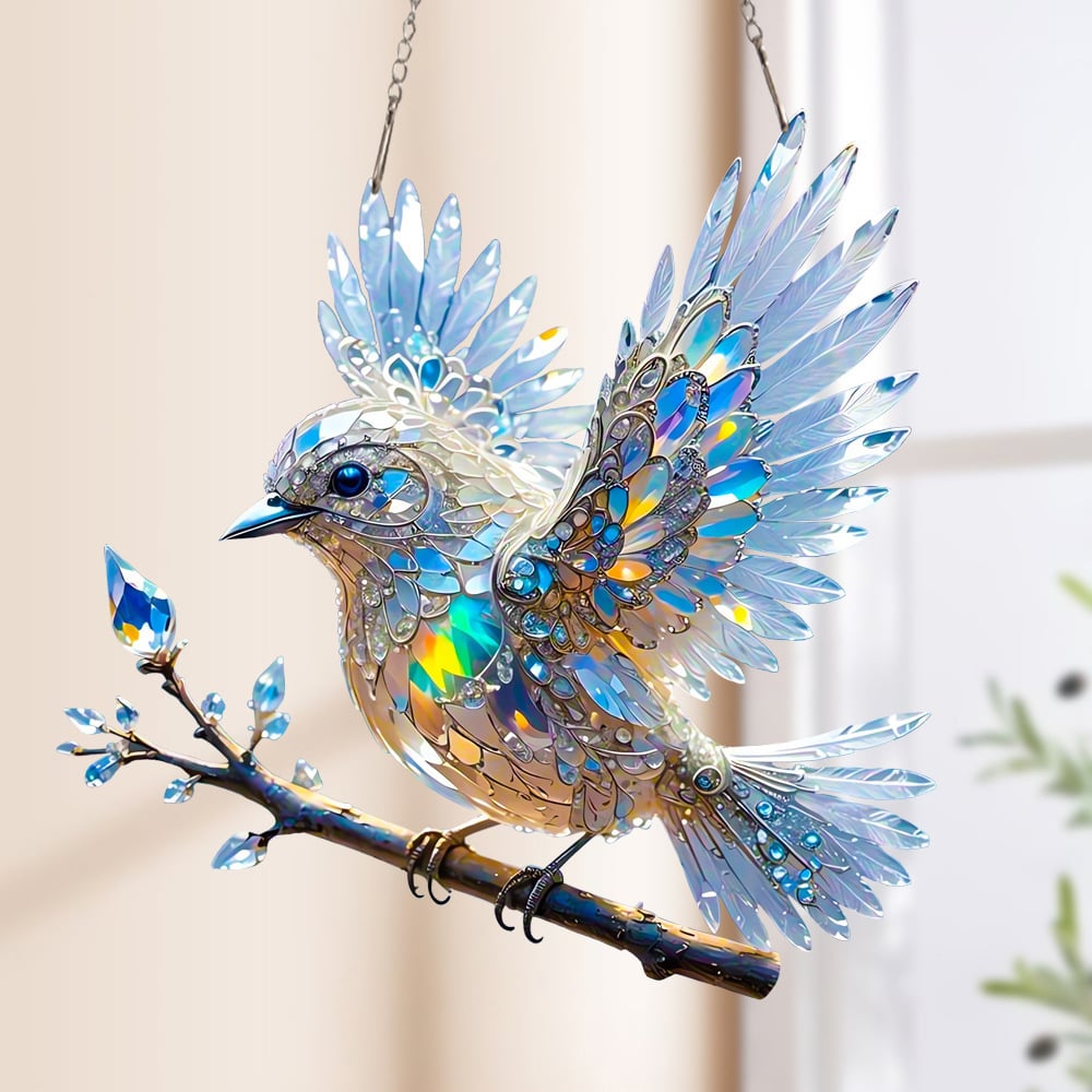 BlueWing Harmony – Double-Sided Acrylic Bird – image 3