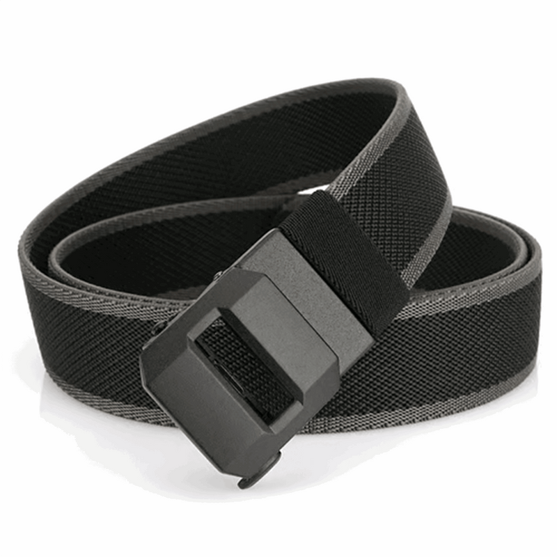 LockFit – Premium Tactical Precision Ratchet Belt – Black with gray / Default(120cm)