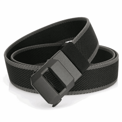 LockFit – Premium Tactical Precision Ratchet Belt – Black with gray / Default(120cm)