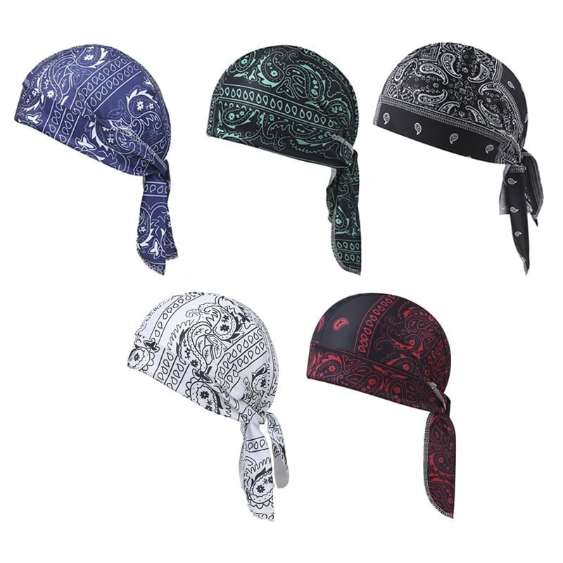 SweatShield – Performance Cycling Cap – Navy Blue+Black+Dark Green-Black+White+Red-Black