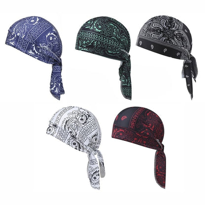 SweatShield – Performance Cycling Cap – Navy Blue+Black+Dark Green-Black+White+Red-Black
