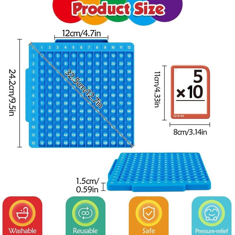 MathGenius – Skill Building Flash Cards Set – Blue