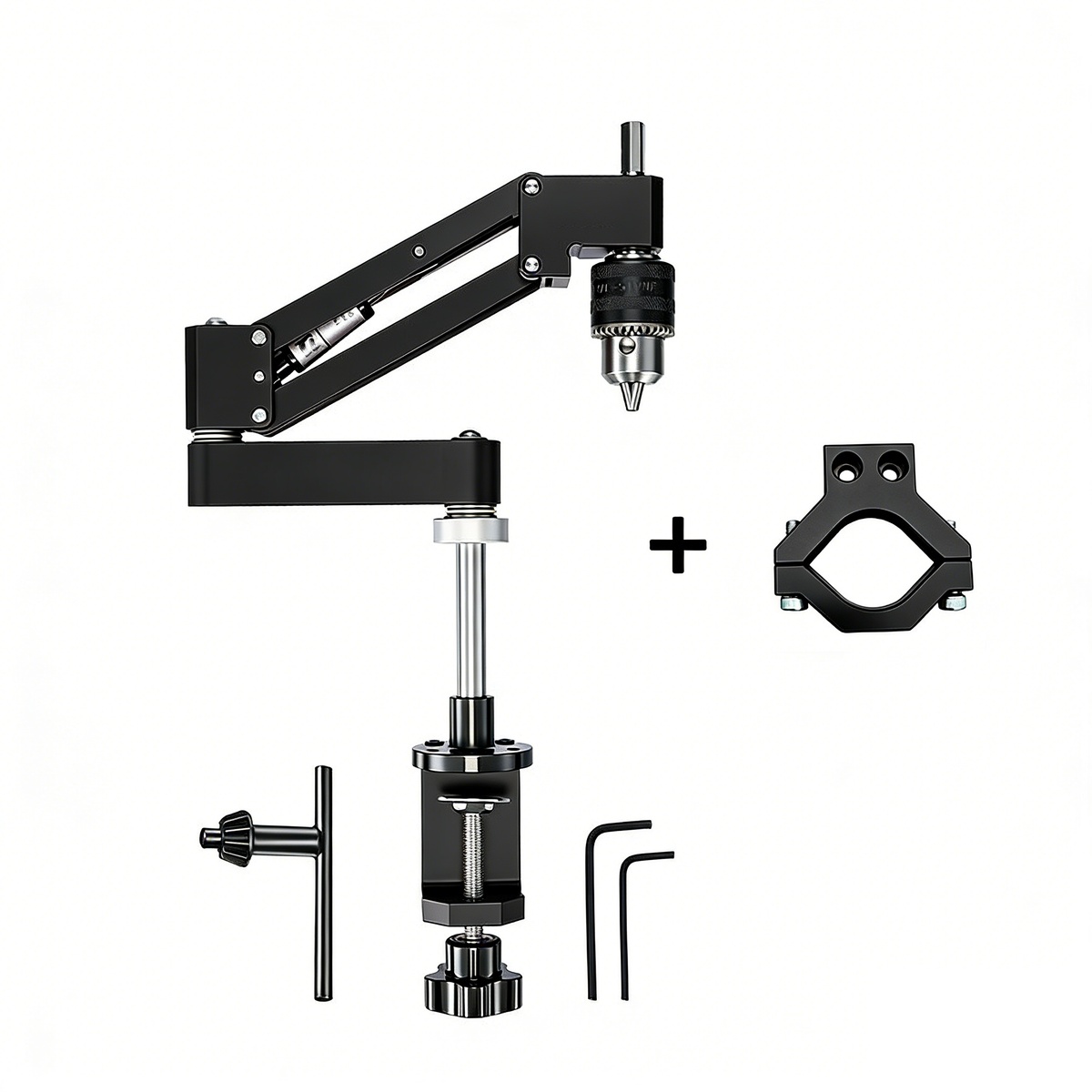 TapXpress – Light Duty Electric Drill Tapping Stand – Black / C-type clip