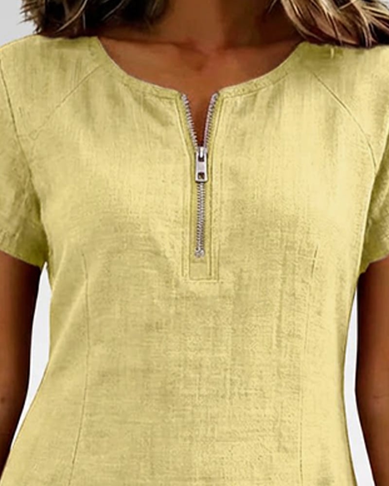 UrbanBreeze Zip – Everyday Cotton-Line Dress – image 13