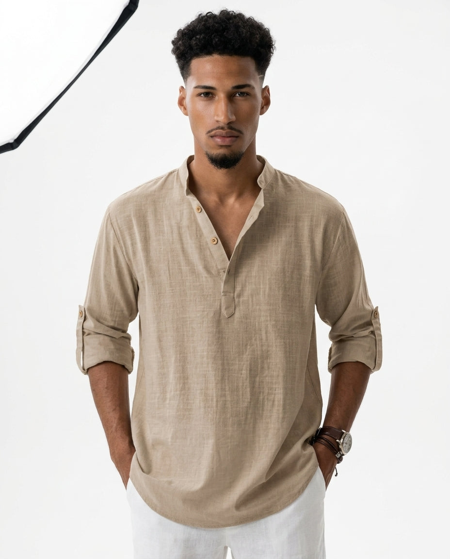 Anderson | Cozy Casual Shirt – Khaki / S