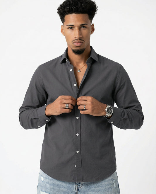 Tyson | Smart & Stylish Shirt – Dark Grey / S