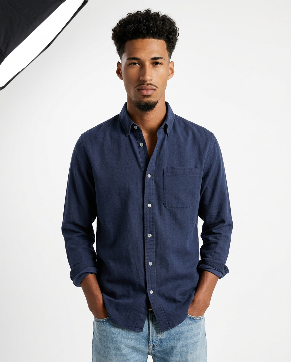 Alfred | Premium Comfort Shirt – Navy Blue / S
