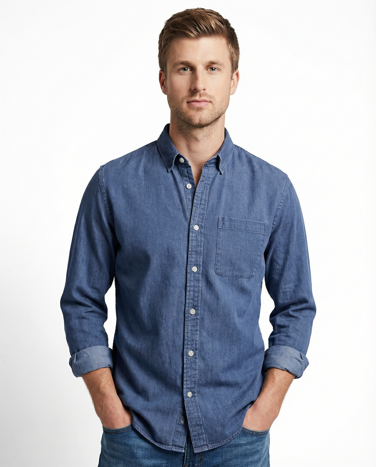 Alfred | Premium Comfort Shirt – Blue / S