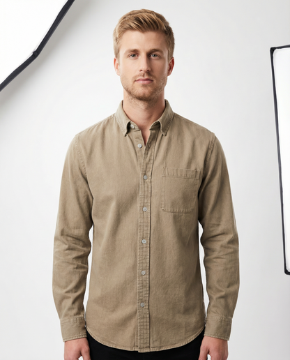 Alfred | Premium Comfort Shirt – Khaki / S
