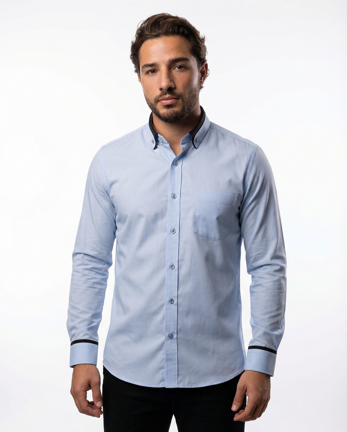 Alvero™ – Classic Cotton Shirt – Light Blue / S