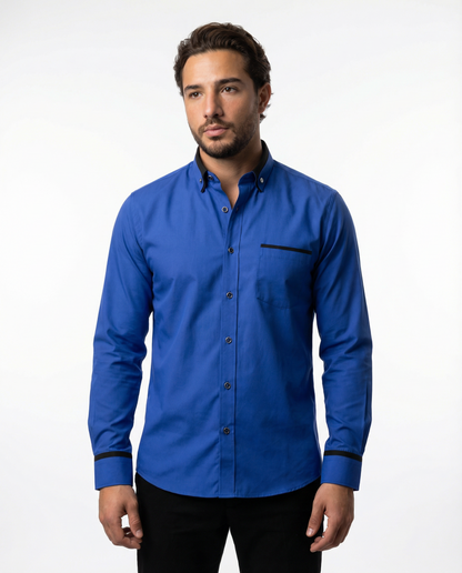 Alvero™ – Classic Cotton Shirt – Royal Blue / S