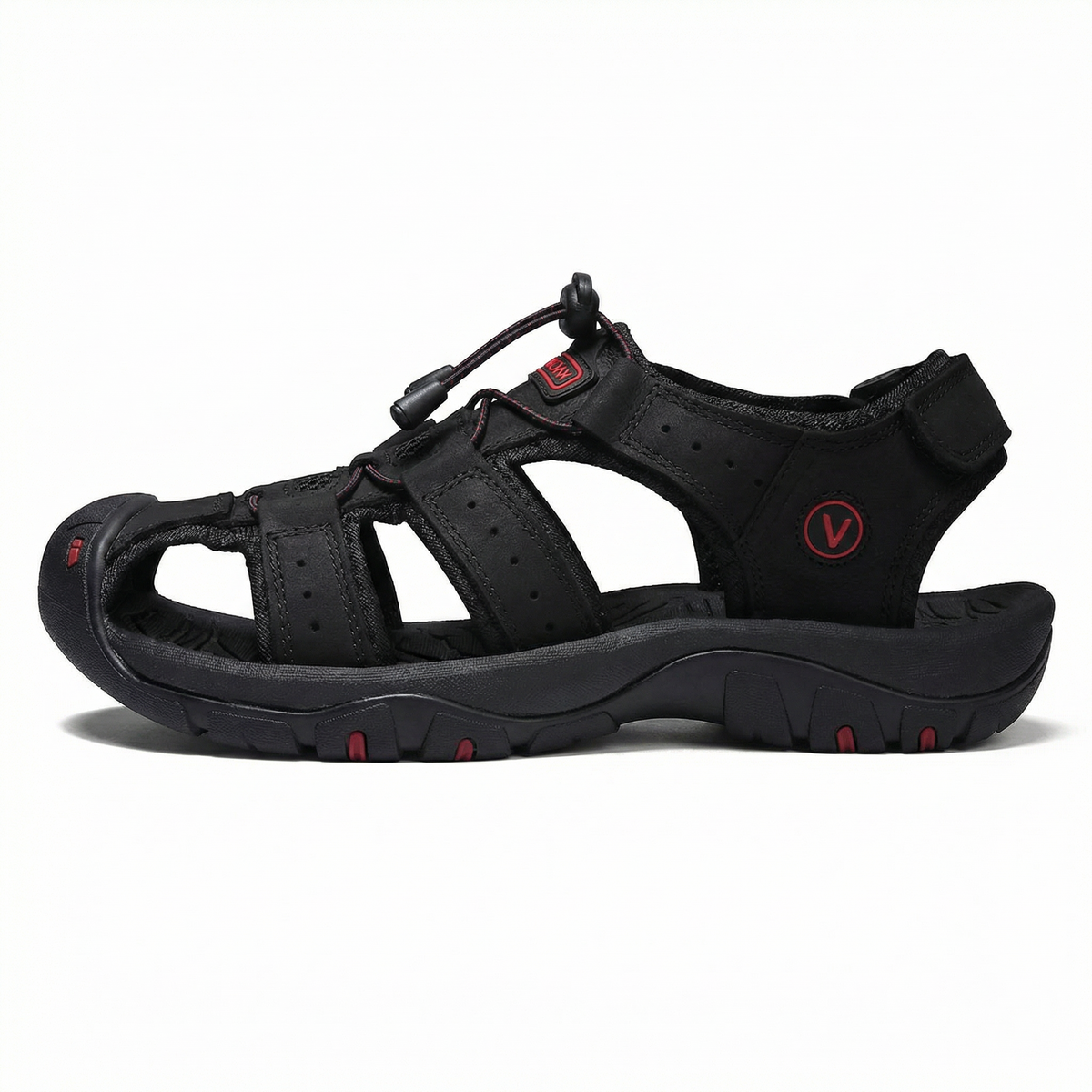 ErgoStride™ • All-Terrain Comfort Sandals for Men – Black / EU 38 / UK 5 / US 7