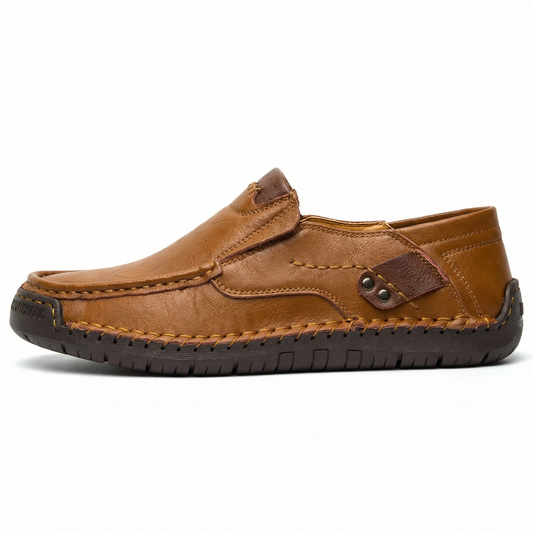 Bravon™ – Premium Leather Comfort Shoes for Men – Light Brown / 38