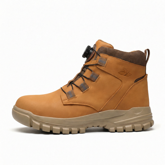 Titan • Modern safety shoe with comfort and style – Brown / 35