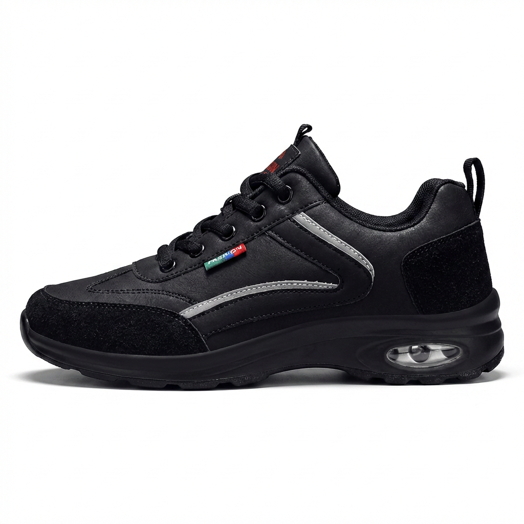AirFlex — Lace-Up Sneaker with Cushion Technology – All Black / 38