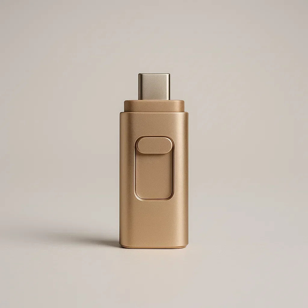 MegaStore – 2TB Smartphone Memory USB – Gold / 1x Memory USB